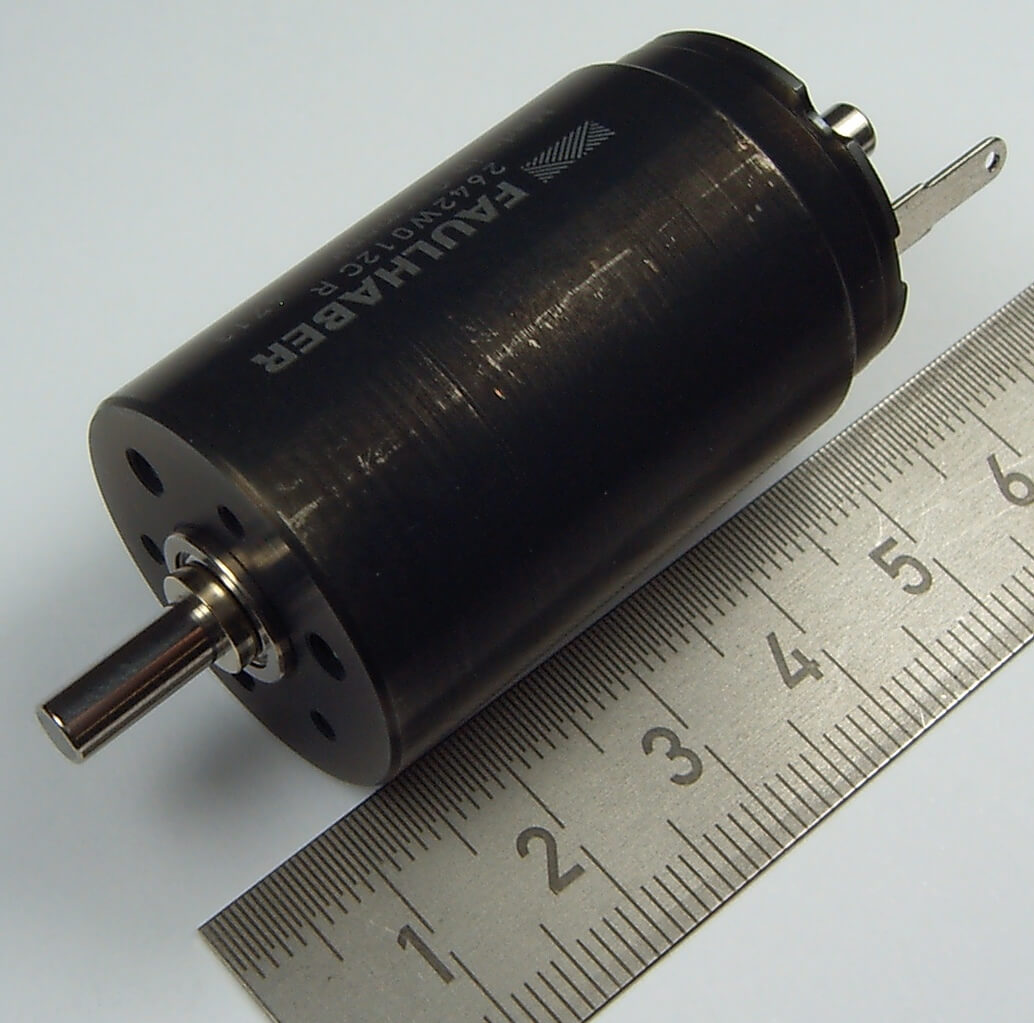 1x DC-Kleinmotor 12V 2642W012CR von Faulhaber. Nennspannung