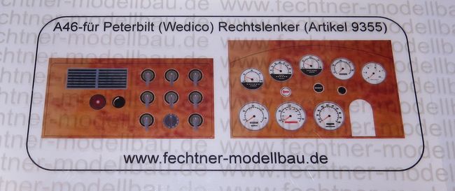 1x Decal/Aufkleber "Armaturenbrett" A46  für Peterbilt,     