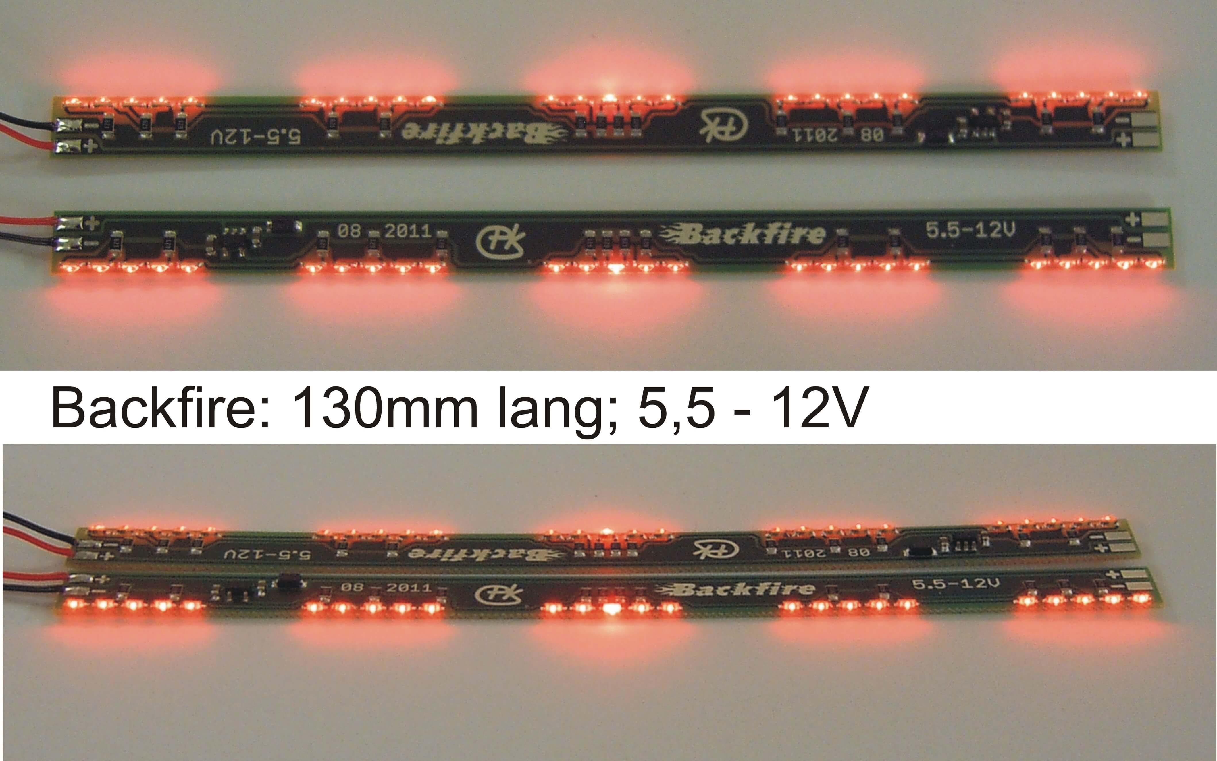 1 Paar Backfire Lichtleisten, rote LEDs. z.B.zur Anbringung 