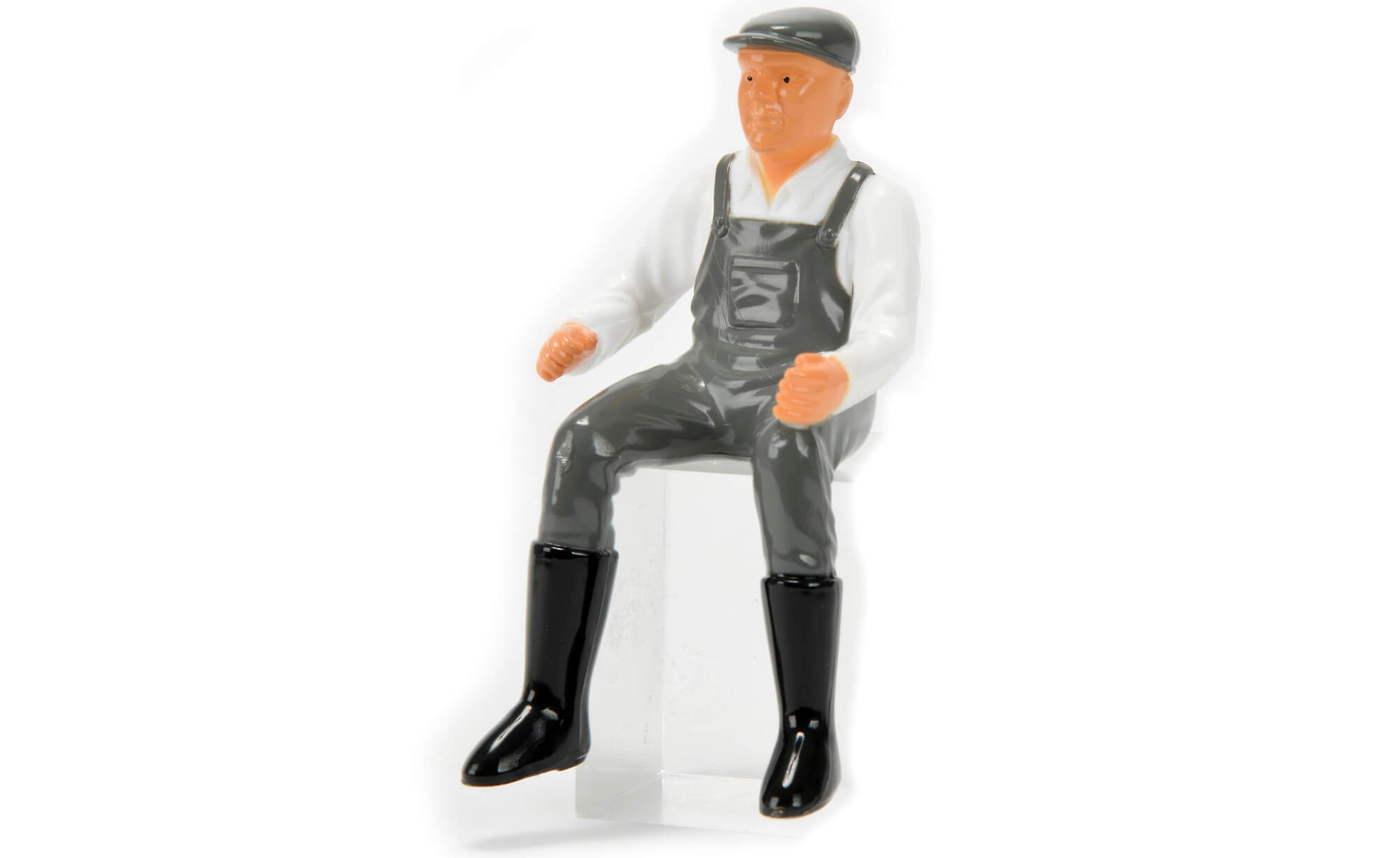 Fahrerfigur ROBERT. Mit Latzhose, Kappe und Stiefeln.