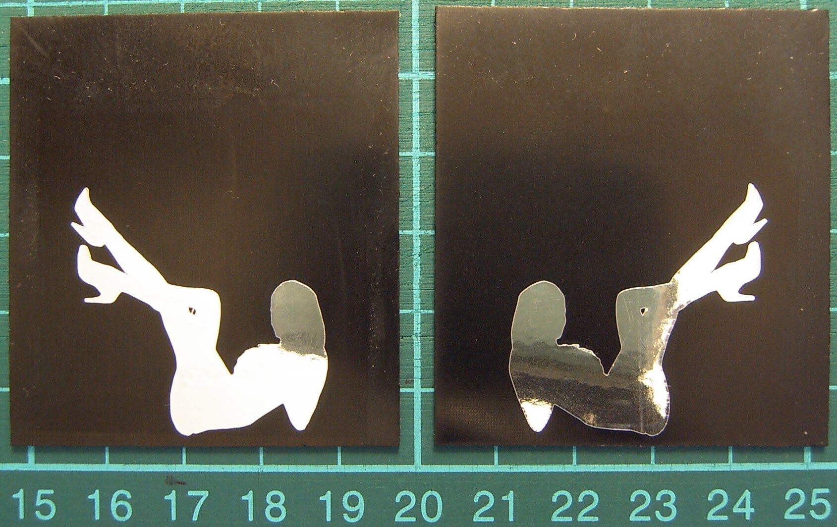 1 par gresskant Nr.112 55x50mm (HxB) med krom-farget