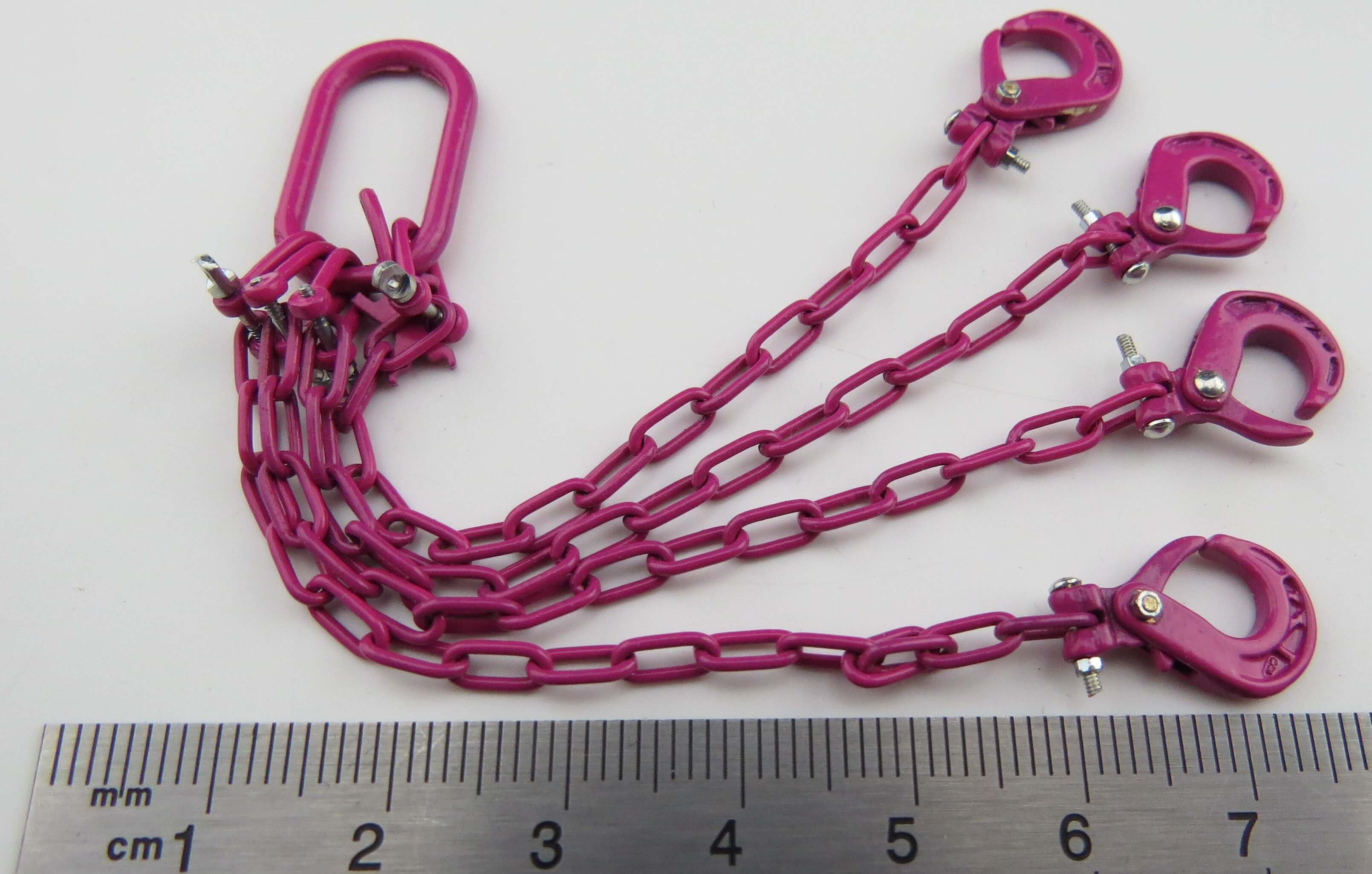 Anschlagkette RUD 4 Strang. Pink. Mit funktionierendem