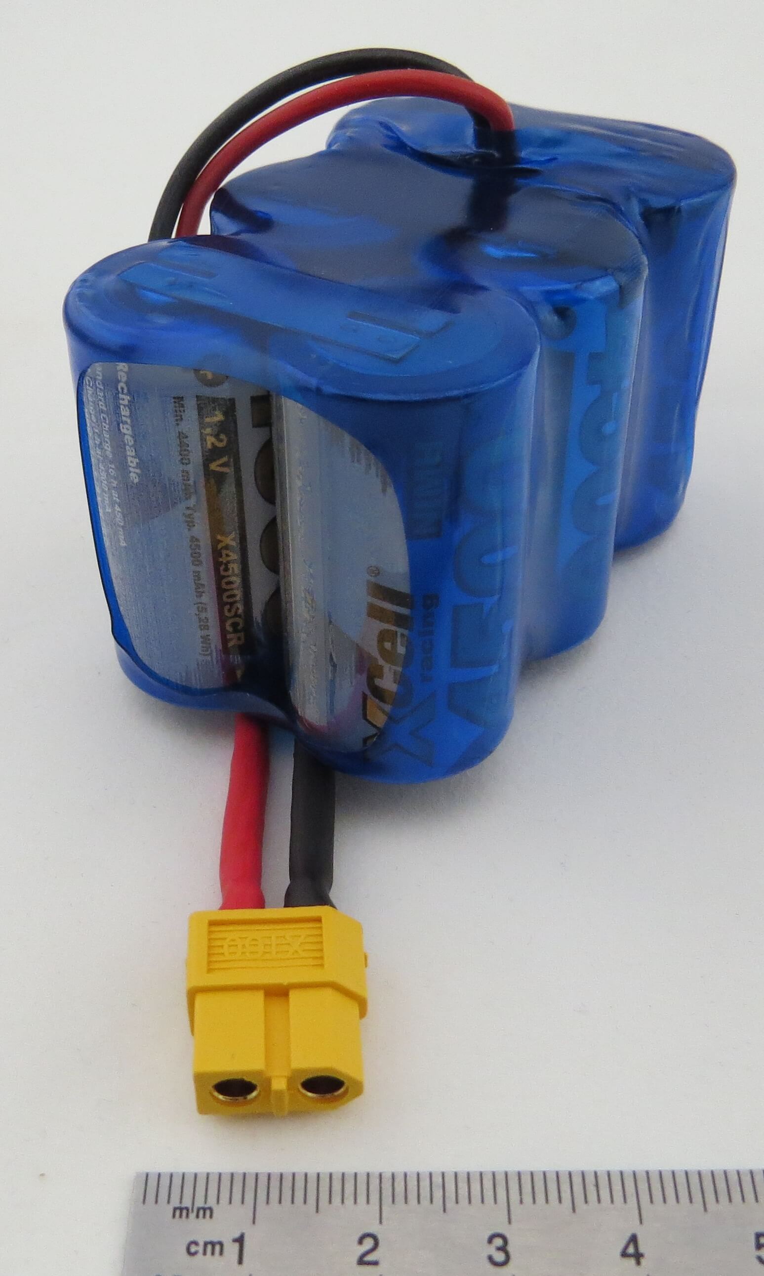 1 Akku-Pack mit SUB-C 4500-Zellen. 7,2V 6 Zellen, 4500mAh   