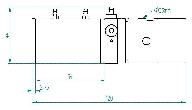 1 Hydraulik-Pumpe 7,2VoltBL/380 ml/min.  Auf 12 bar eingeste