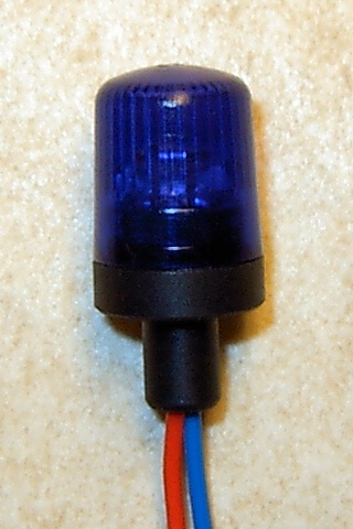 Rundumleuchte, blau, mit integrierter Elektronik u