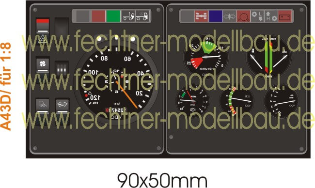 Decal / Sticker "dashboard" F12 1-Piece decal: