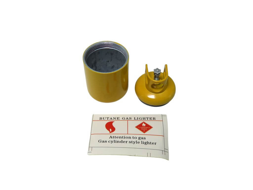 1:10 Propangasflasche gelb aus Metall