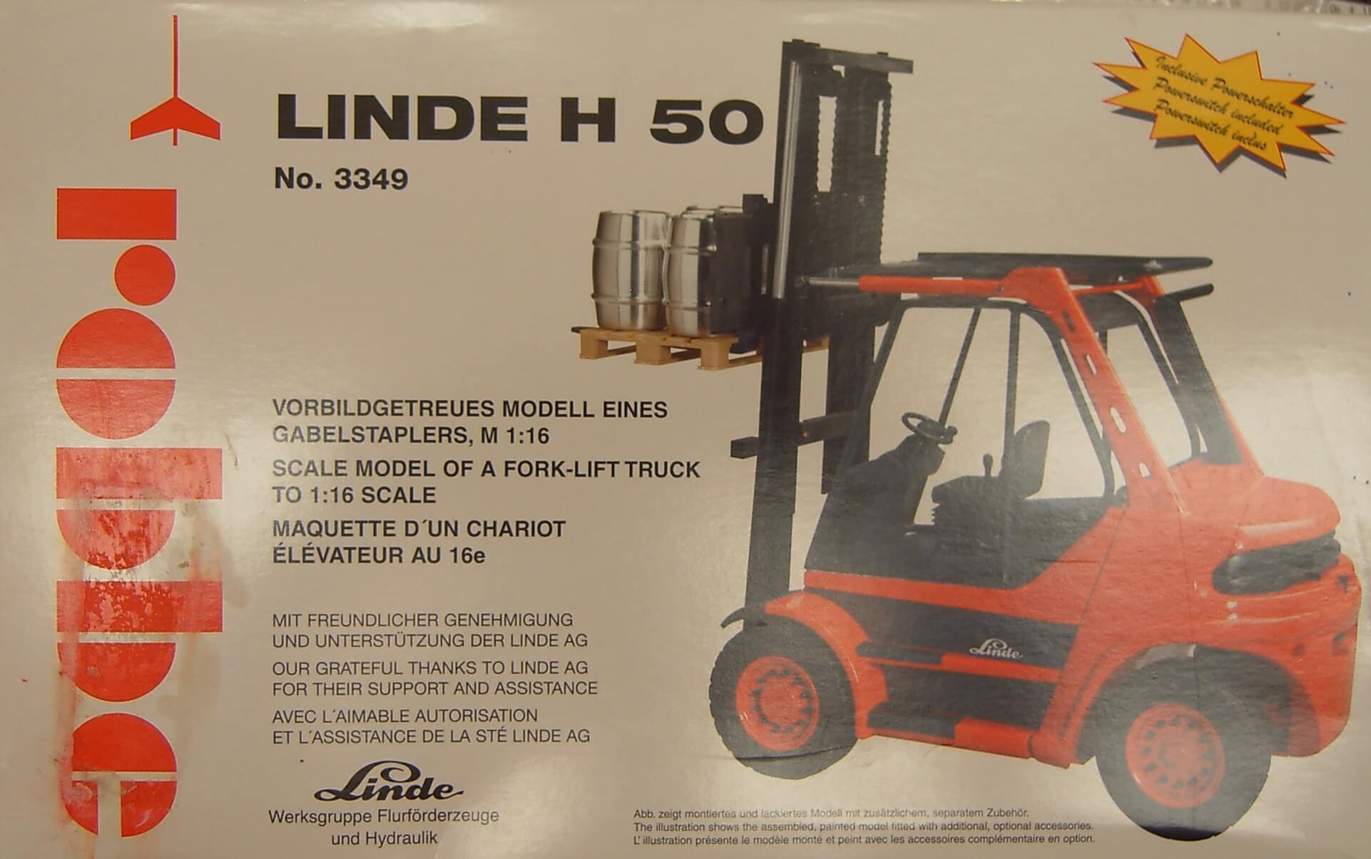 Gabelstapler Linde H50 Bausatz robbe 3349, M=1:16 max