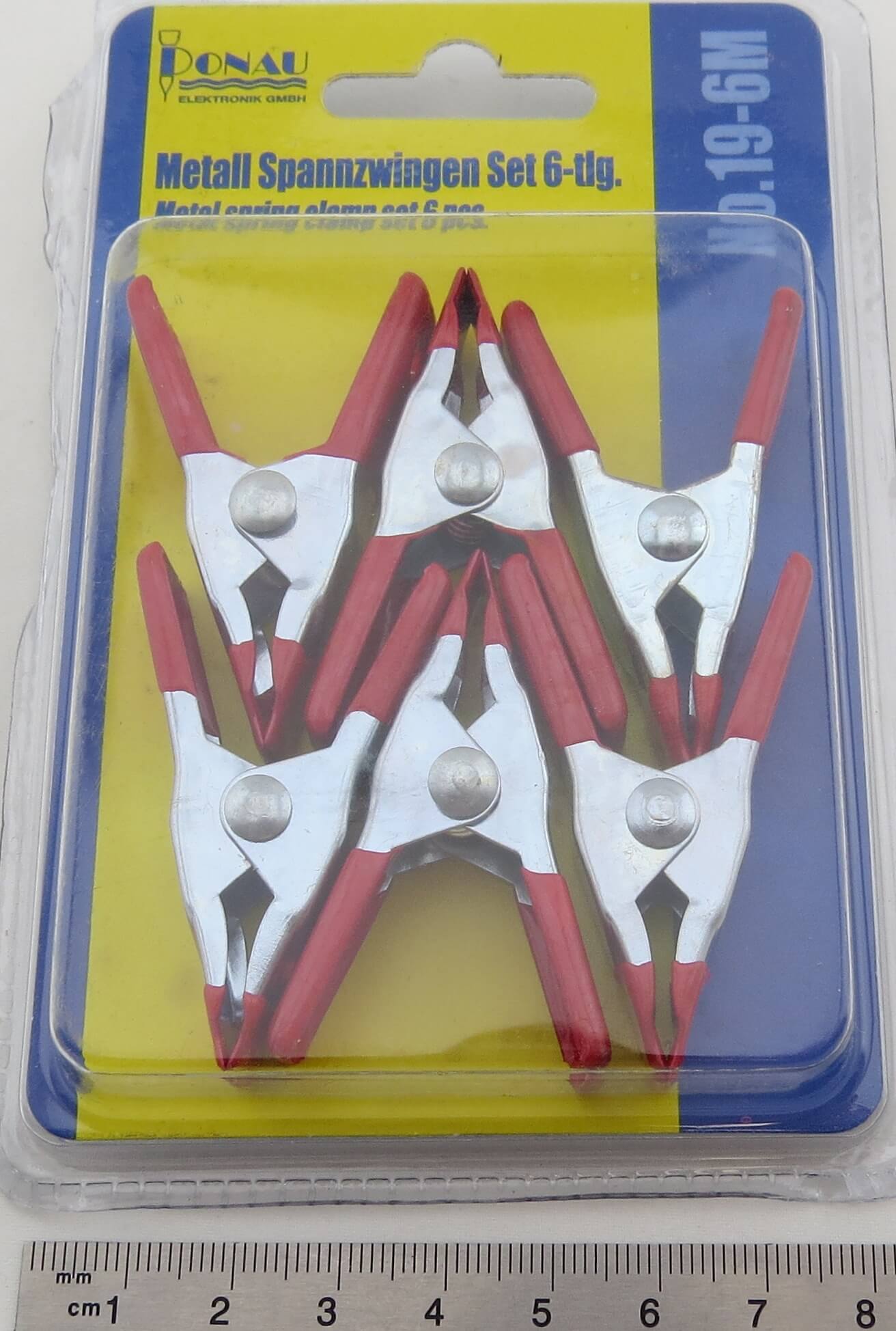6 Spannzwingen mit 50mm Spannweite, Metall. Für vielfältige 6 Spannzwingen mit 50mm Spannweite Metall