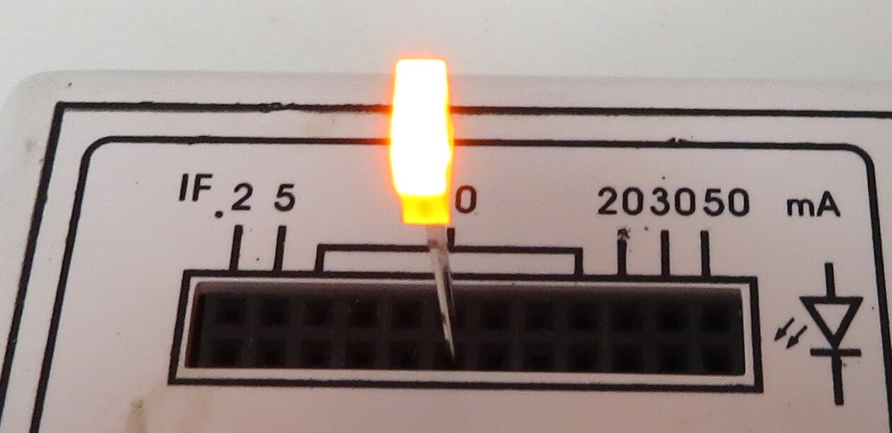 1x LED orange (Bauform Rechteck 2 x 5mm)  OPTOSUPPLY max.20m