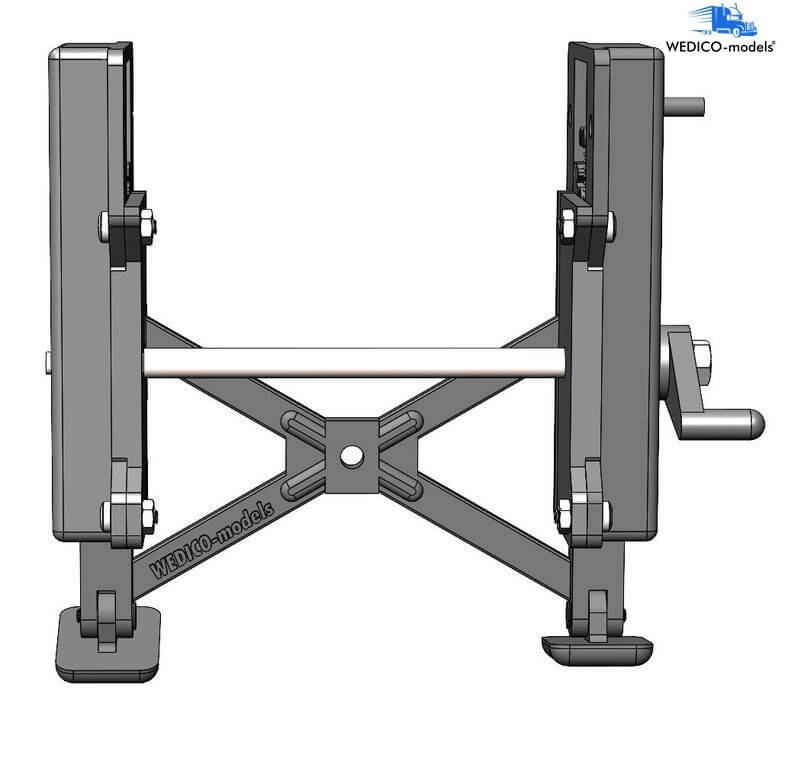 Auflieger-Doppelstütze. Für Auflieger. Wedico-Maßstab       
