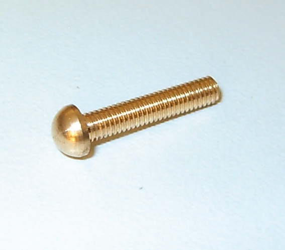 Nietkopf-Schraube M1,6 x 12mm  Messing   Kopfdurchmesser ca.