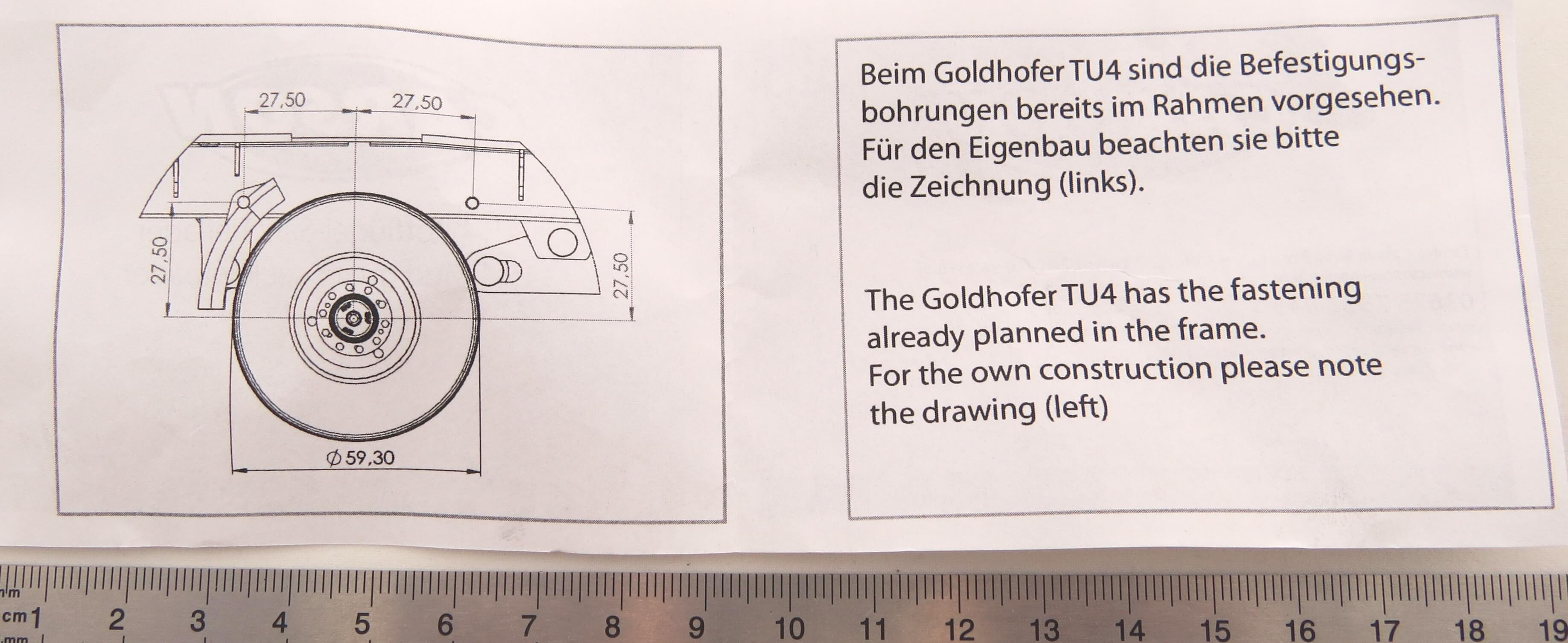 Kotflügelsatz, Kunststoff, für Tieflader mit Halterung