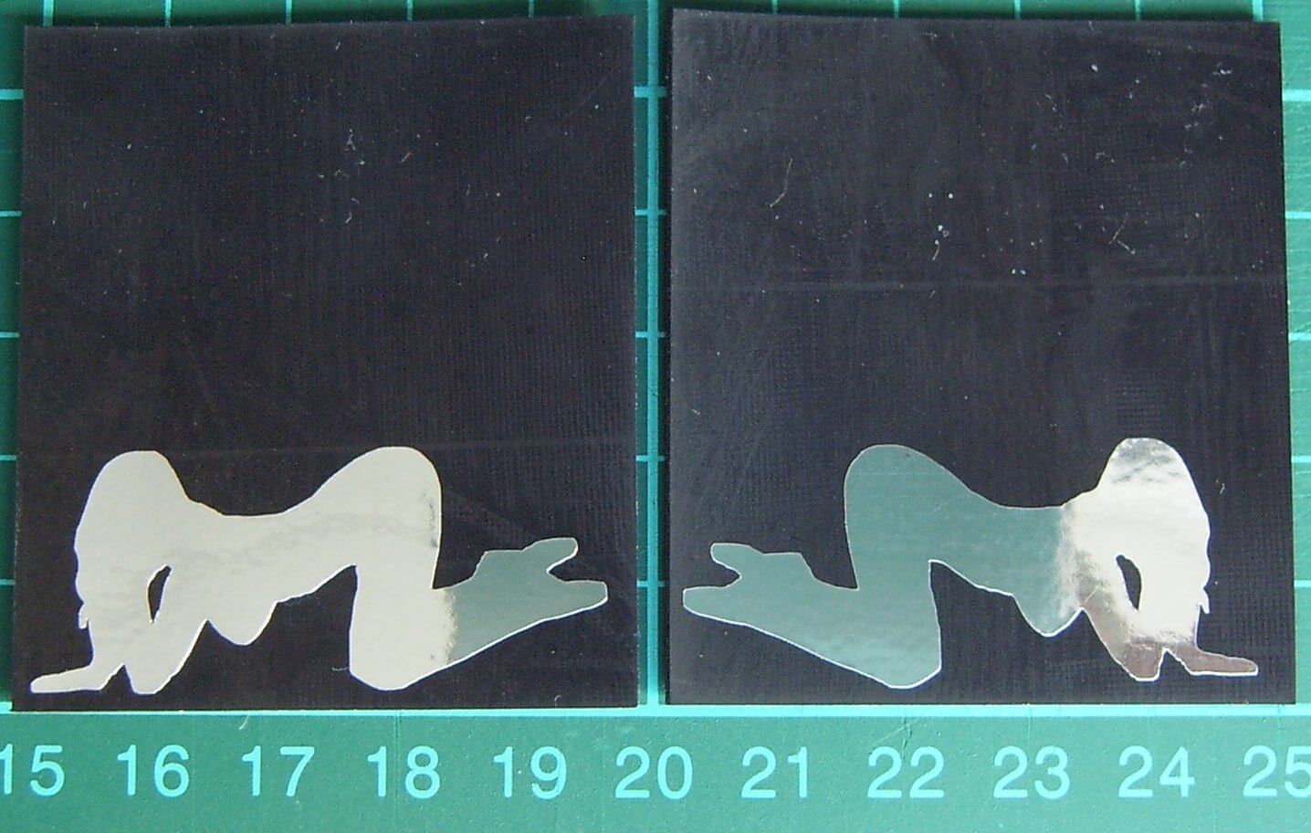 1 par gresskant Nr.109 55x50mm (HxB) med krom-farget