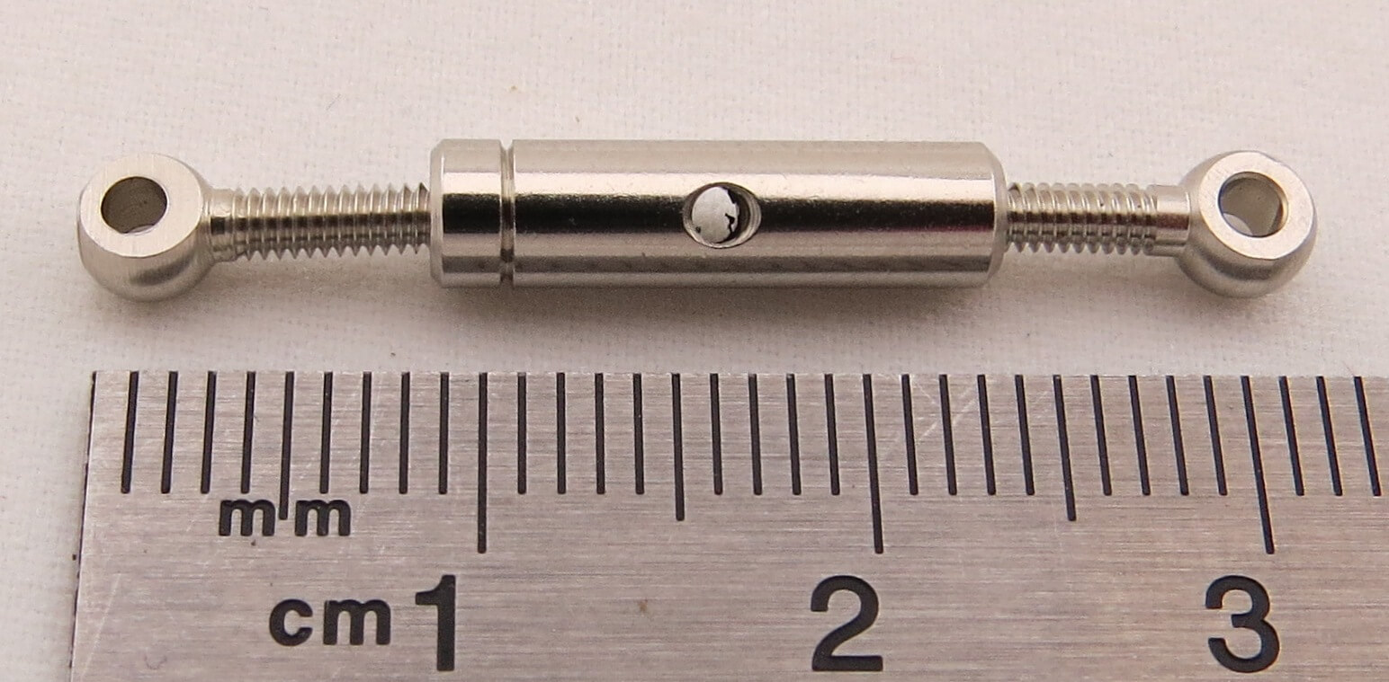OPIOL QUALITY® Spannschloss Auge - Auge M4 aus Edelstahl A4 V4A (1 OPIOL QUALITY® Spannschloss Auge - Auge M4 aus Edelstahl A4 V4A (1