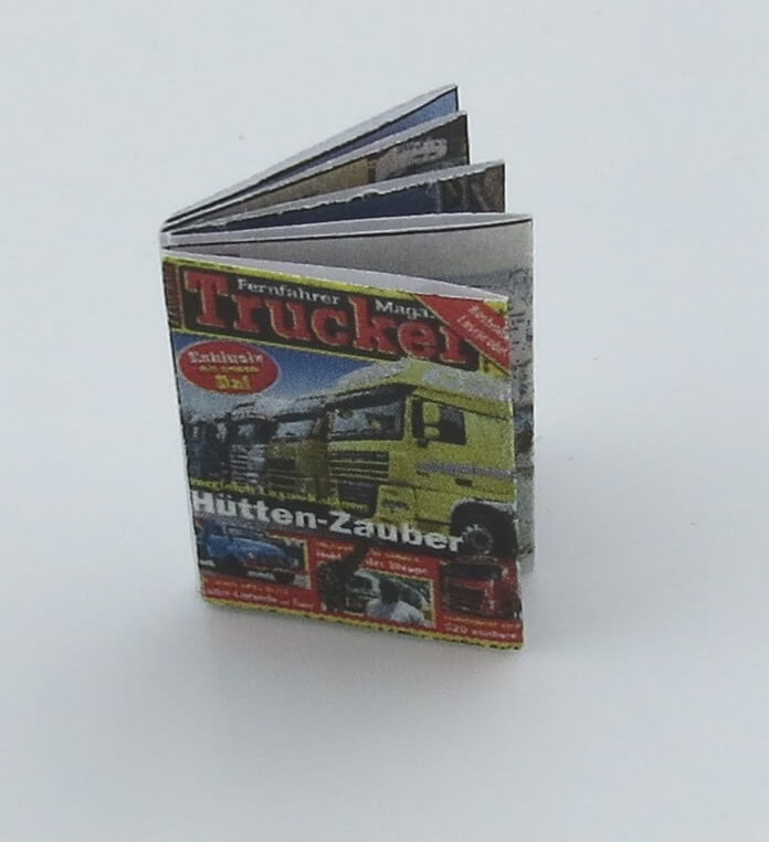 Miniatur-Zeitschrift "Trucker" z.B. zur Ausgestaltung