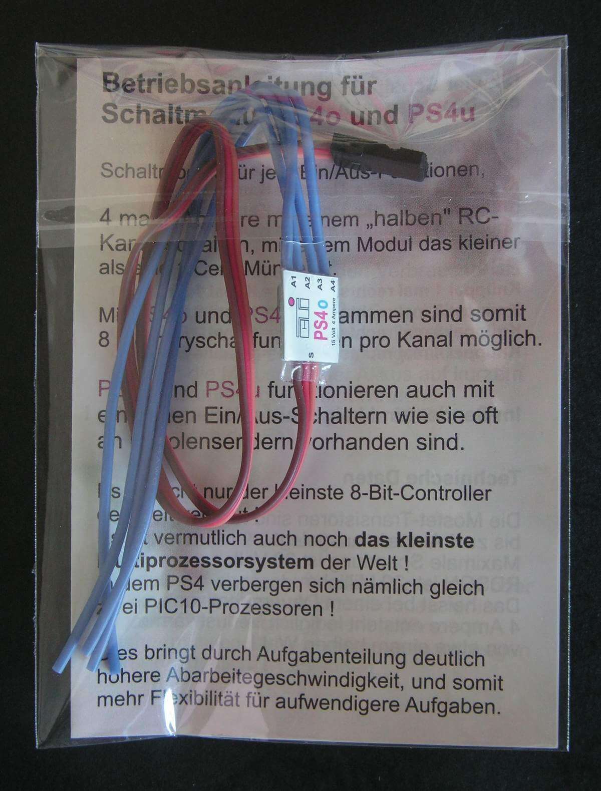 Memoryschalter PS4o mit 4x 4A-Ausgang 4x Ein/Aus-Funktion