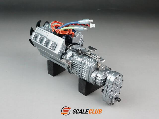 Scale all-wheel drive 3-speed with motor, fan and shift servo