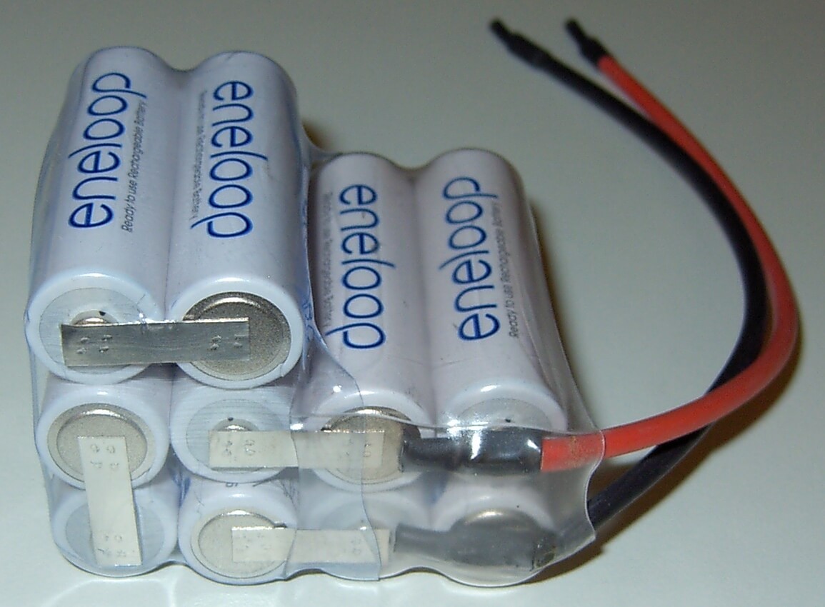 Akku-Pack mit 10x ENELOOP HR-3U-Zellen,  12V, 2000mAh, ohn  