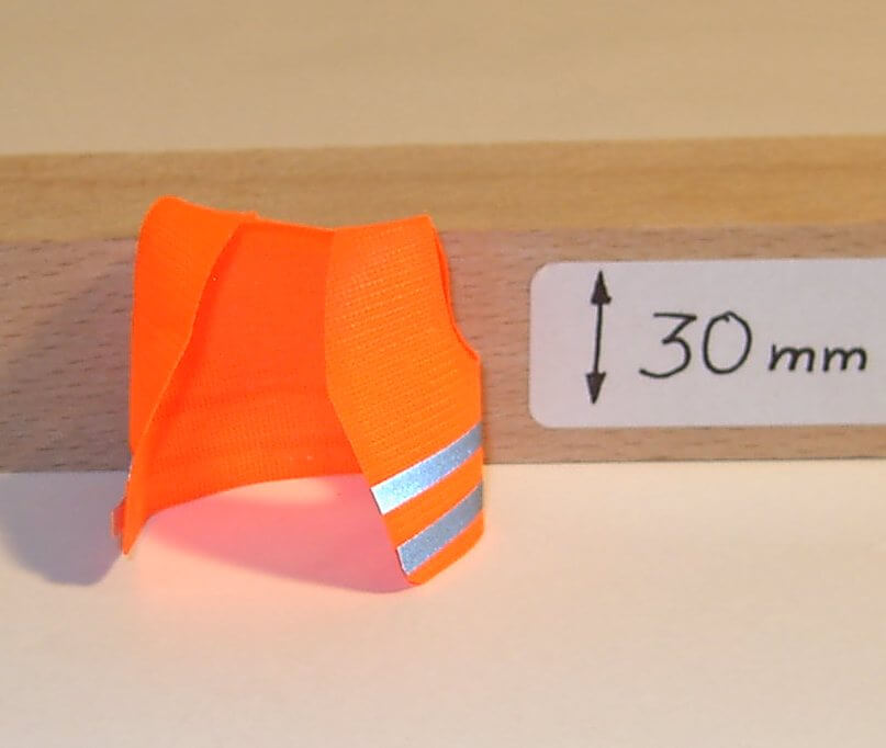 Warnweste, orange, mit Reflexstreifen 1:14,5