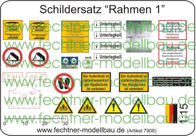 Decalbogen, Selbstklebefolie "Rahmen 1"  passend zu Maßstab 