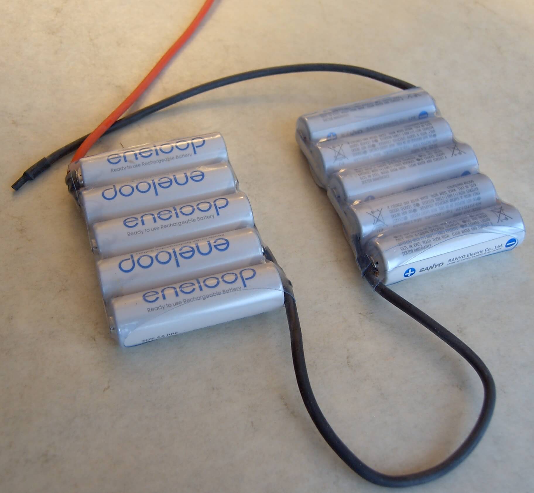 Akku-Pack 10x SANYO HR-3UZellen,12V/2000 2x5 Zellen,2000mAh Akku-Pack 10x SANYO HR-3UZellen,12V/2000 2x5 Zellen,2000mAh