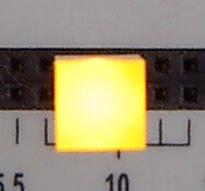 1x LED gelb (Bauform Quadrat 3 x 3mm) 2,1-2,5V, 20mA