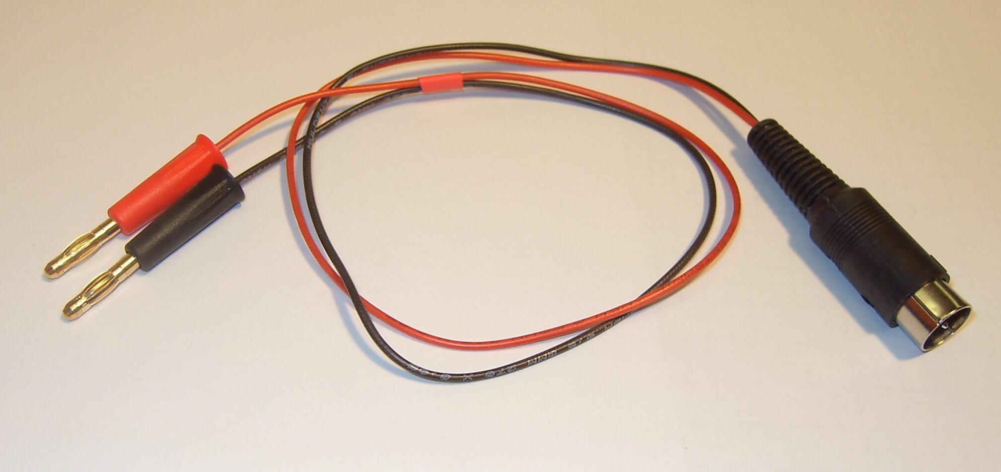 Charging Cable banana plug / multiplex transmitter, approx 50cm