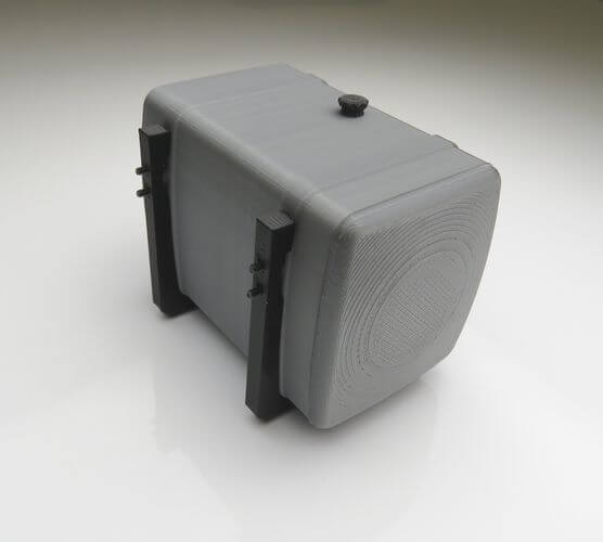 1:14 Tank 80mm silber mit Tankhalter