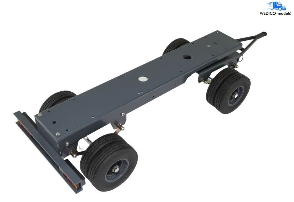 Standard-FG, 2-Achs Anhänger, 378mm lang Alu,grau lackiert Standard-FG, 2-Achs Anhänger, 378mm lang Alu,grau lackiert