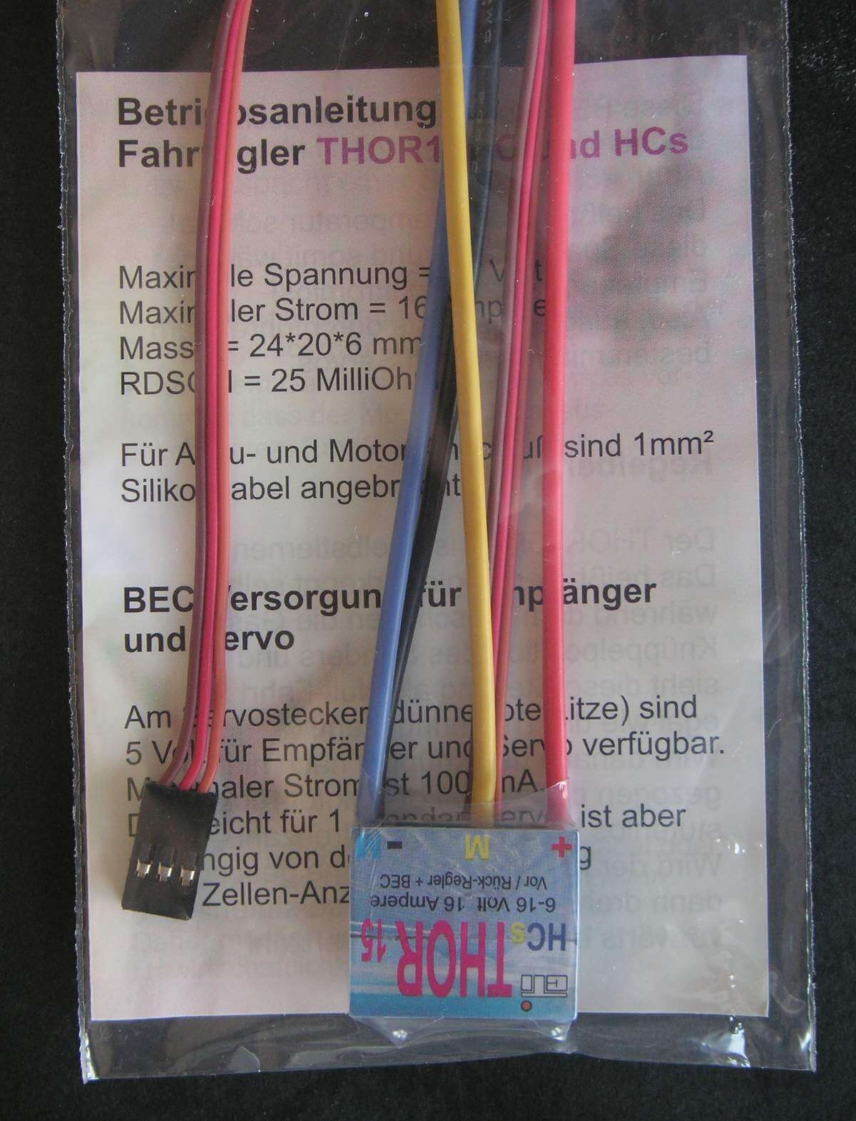 Fahrregler THOR 15 HCs, bis 16V max.16A