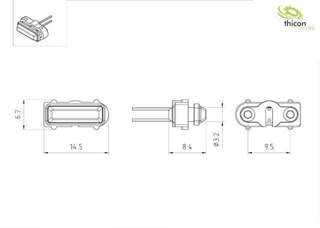 Set (4) Seitenleuchten mit LED                              