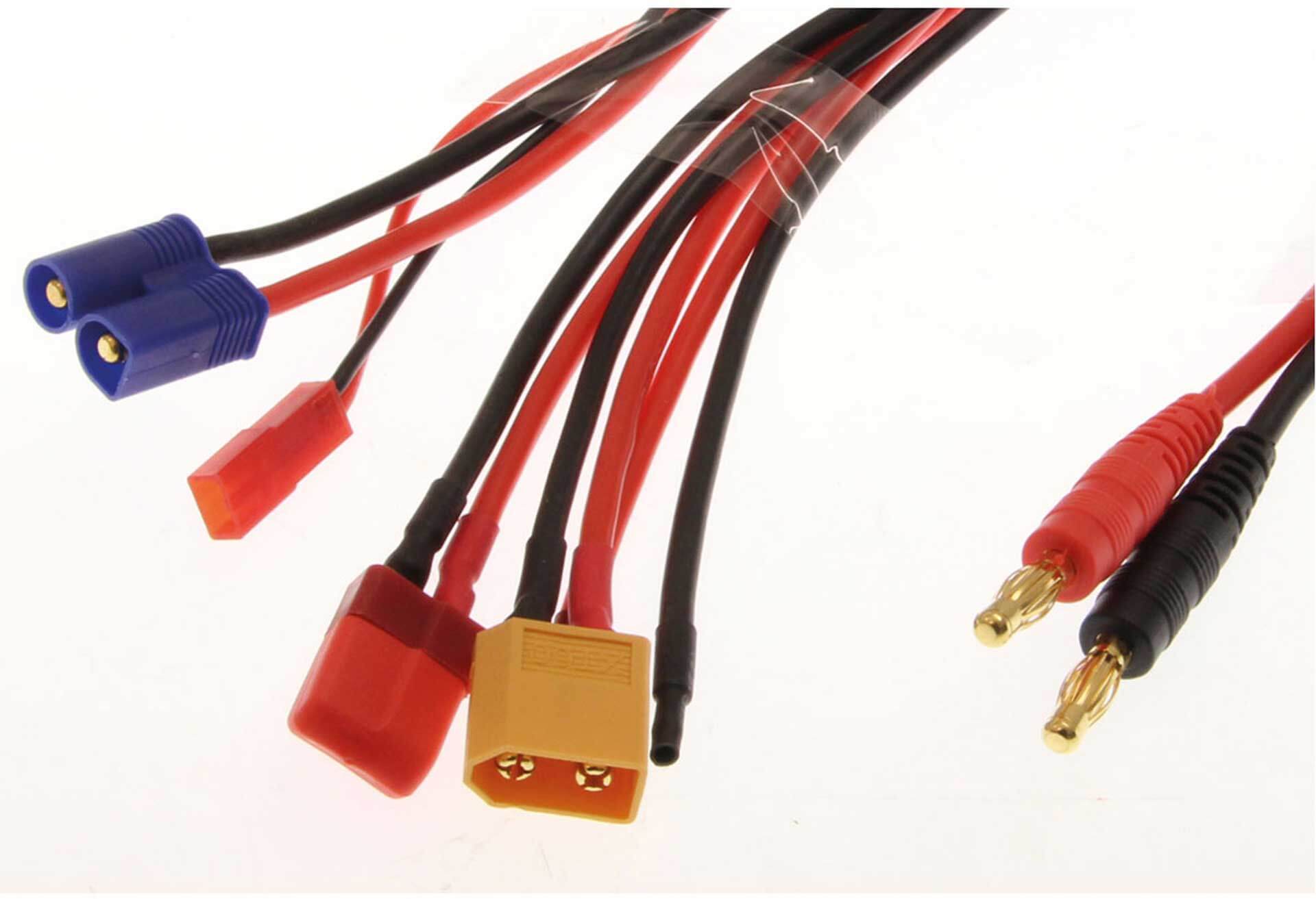 Ladekabel Bananen-Stecker/5-fach, ca. 30cm Kabel 16 AWG