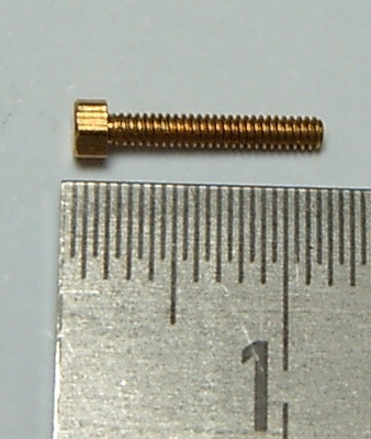 6-Kant-Modellschraube M1,6 x 10 Messing  SW 2,5mm Kopfhöhe  
