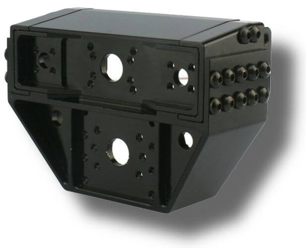 End traverse aluminum, heavy-duty black anodized