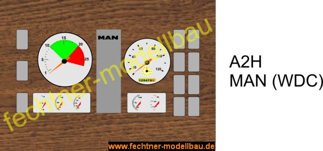 Decal / sticker "dashboard" A2H for MAN (WDC) in
