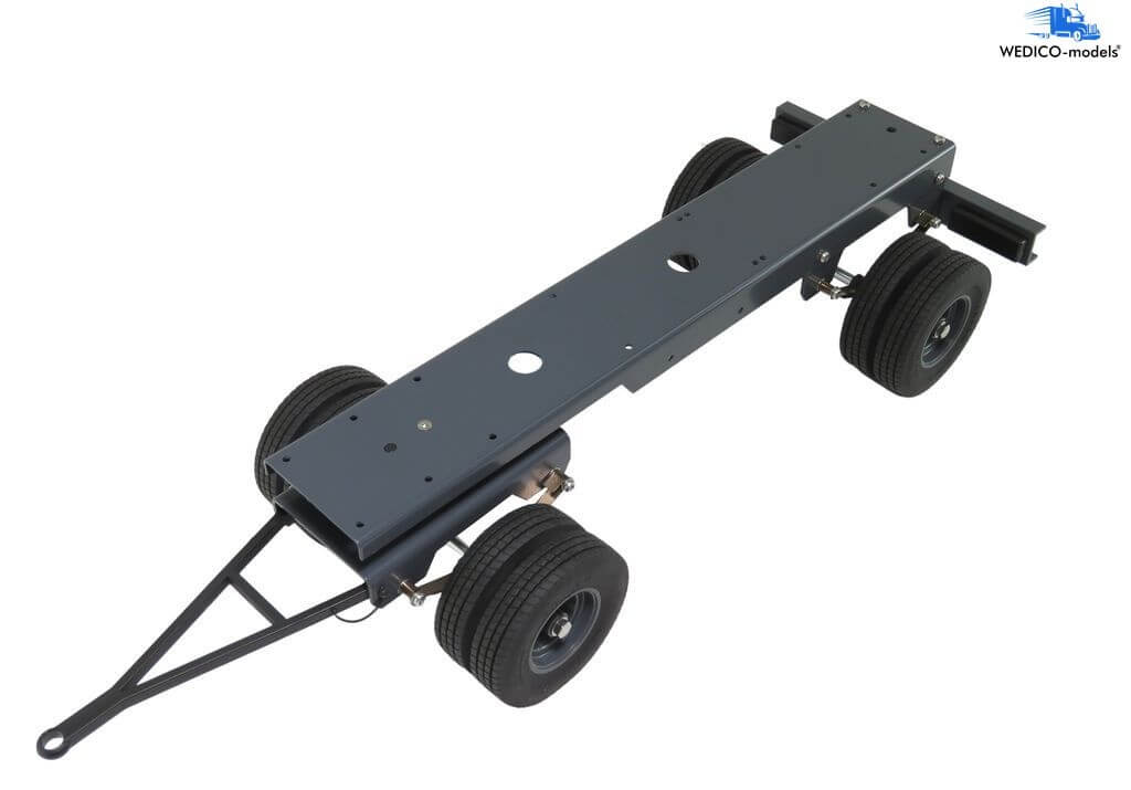Standaard-FG, 2-assige aanhangwagen, 378 mm lang aluminium, grijs gelakt