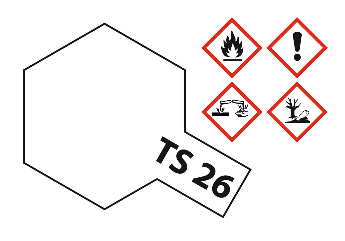 Sprühlack-Dose 100ml, Weiß,glänzend, TS-26 1x Sprühlack-Dose 100ml, Weiß,glänzend, TS-26