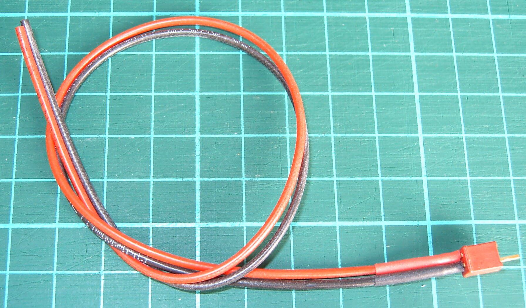 Mini Cordless Gegenkabel 2x 0,5qmm, 30cm Silicon