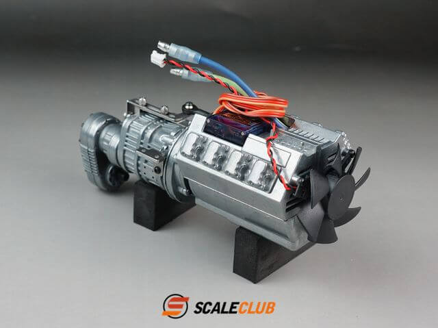 Scale Allradgetriebe 3-Gang mit Motor,Lüfter und Schaltservo Scale Allradgetriebe 3-Gang mit Motor,Lüfter und Schaltservo