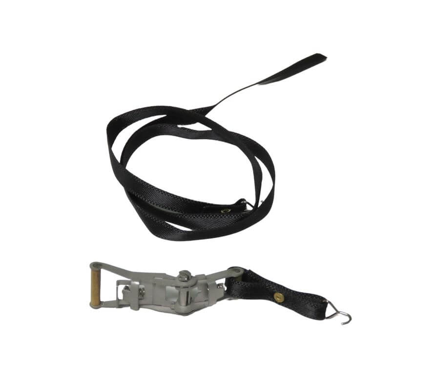 1:10 tensioning belt black with ratchet function made of stainless steel