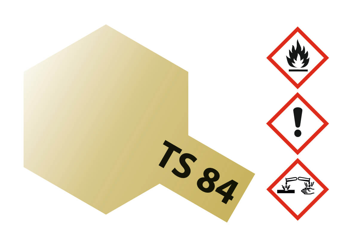 1x Sprühlack-Dose 100ml, Metallic-Gold, glänzend, TS-84