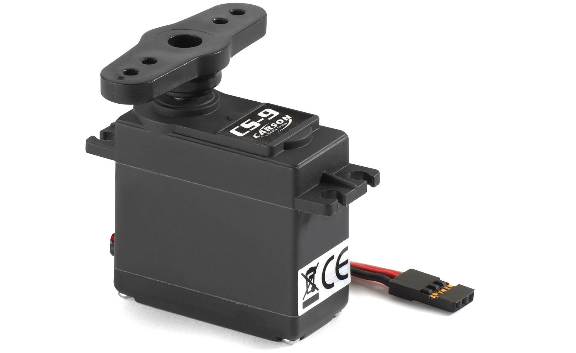 1x standard servo CS-9 with JR connector. Dimensions: 41x42x21mm