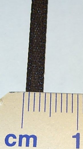 Zurrband (Textil) ca. 3mm breit, 50cm lang, schwarz, zur