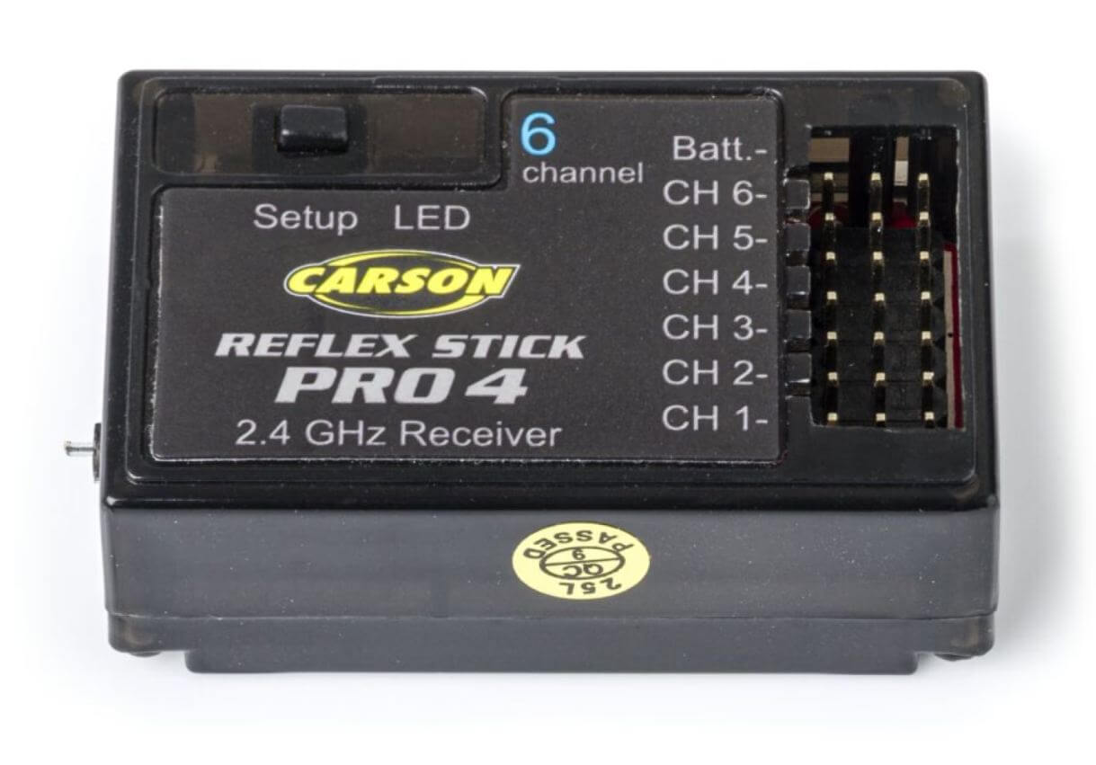 2,4GHz-Empfänger mit 6 Kanälen. Für Reflex-Stick Pro4 6-Ka