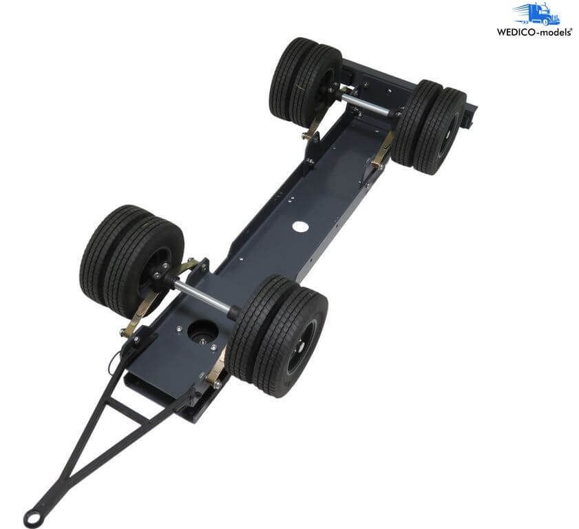 Standard-FG, 2-Achs Anhänger, 378mm lang Alu,grau lackiert Standard-FG, 2-Achs Anhänger, 378mm lang Alu,grau lackiert