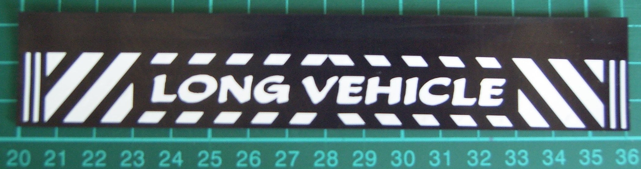 1 Schmutzfänger Nr.2 ca. 160x30x1mm mit  geplottetem Text   