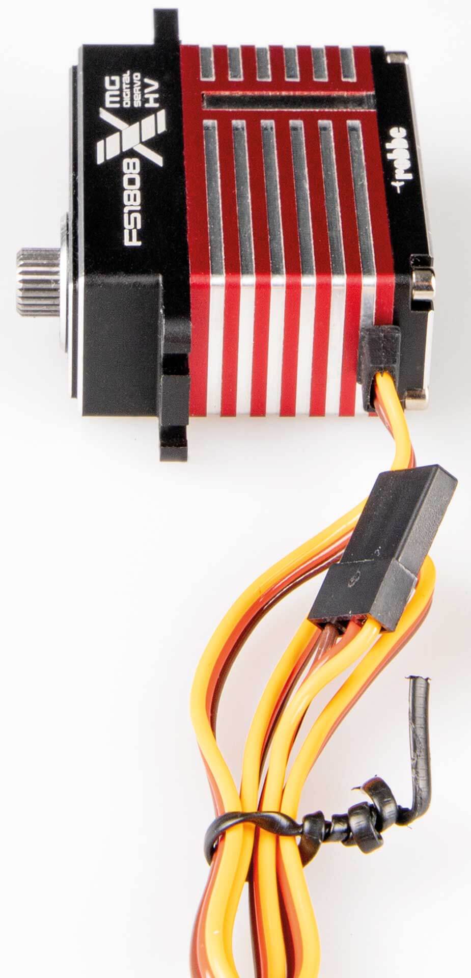 Servo FS-1808X HV MG. Digitales Mini-Servo. Maße: 35,5x15