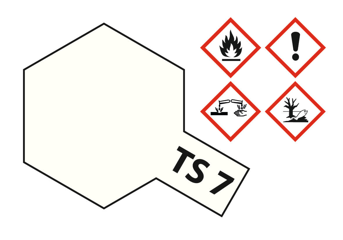 1x farby w sprayu cyny 100ml, Racing-Biała, błyszcząca, TS 07