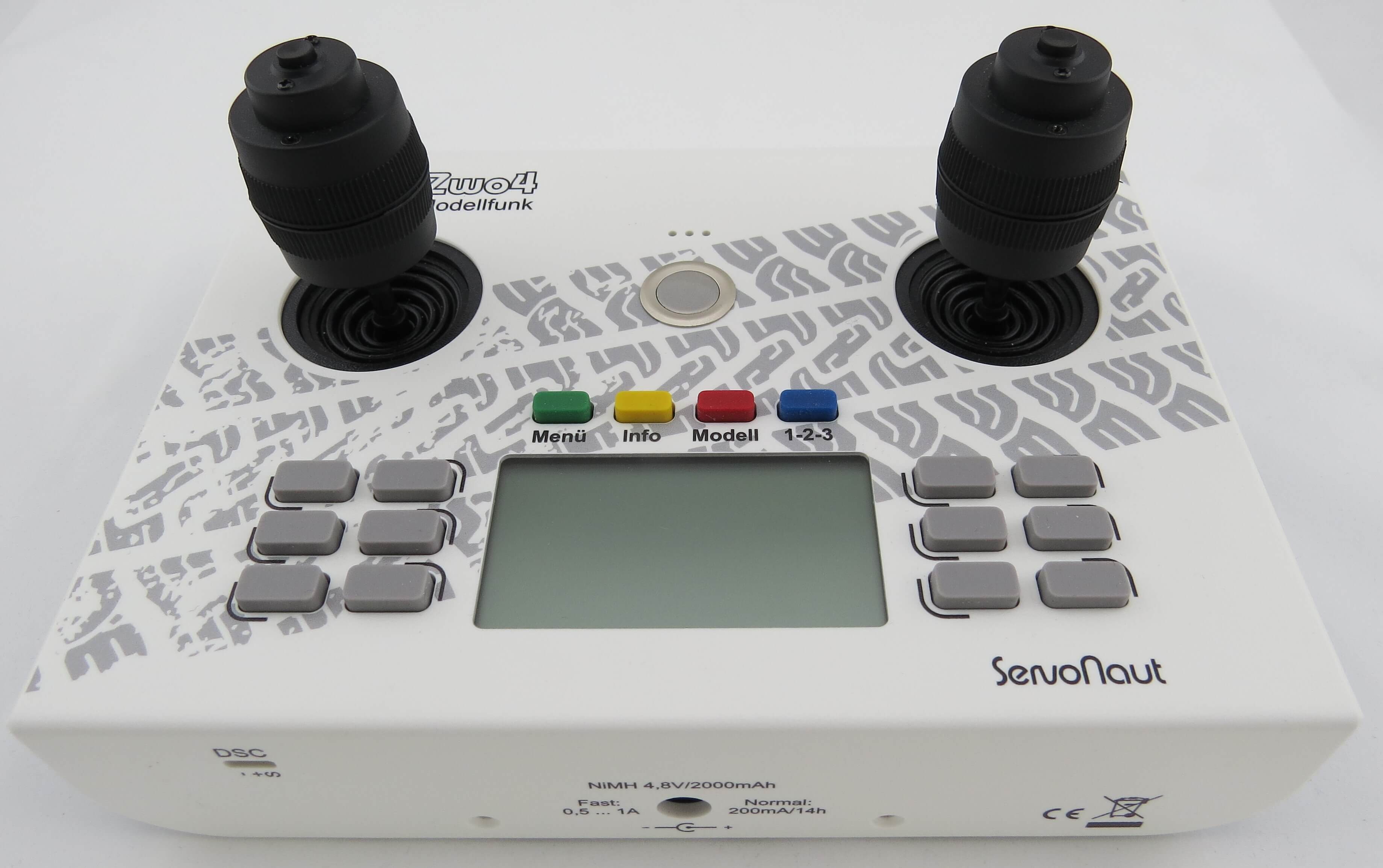 Servonaut Pultsender HS-12, 3D-Knüppel, 2,4GHz, weiss-blau